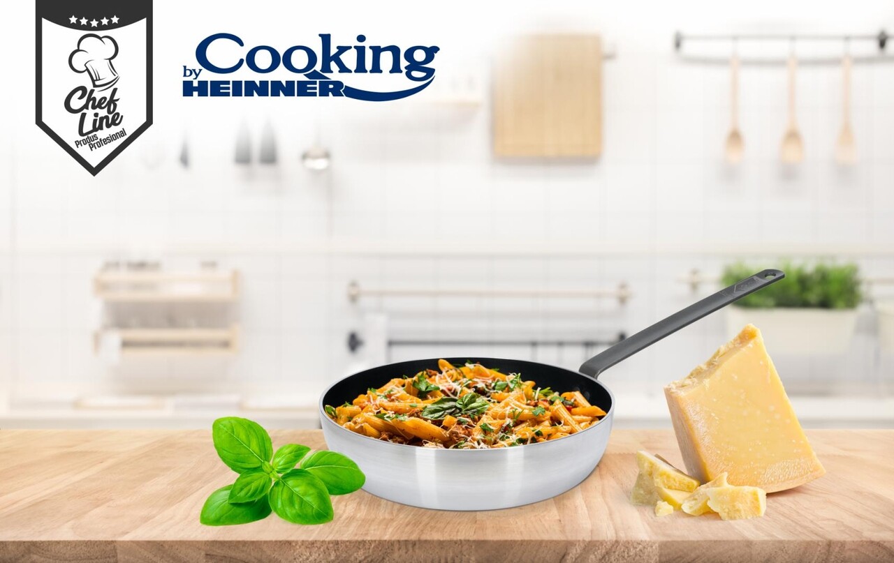 Tigaie profesionala Wok, Cooking by Heinner, 30x8 cm, aluminiu presat - imagine 5